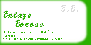 balazs boross business card